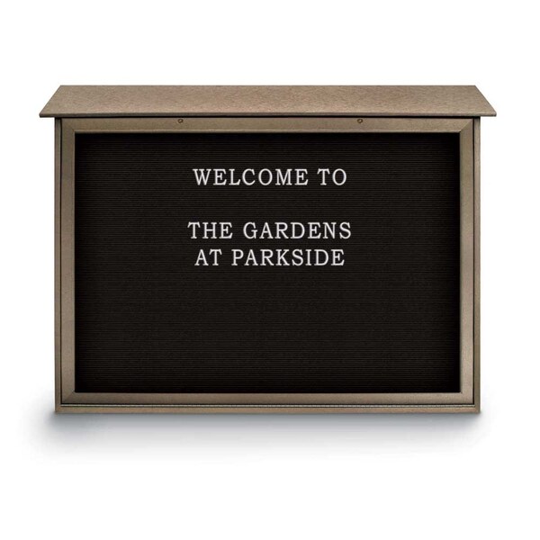 Outdoor Enclosed Combo Board, 48"x36", Black Frame/Black & Black